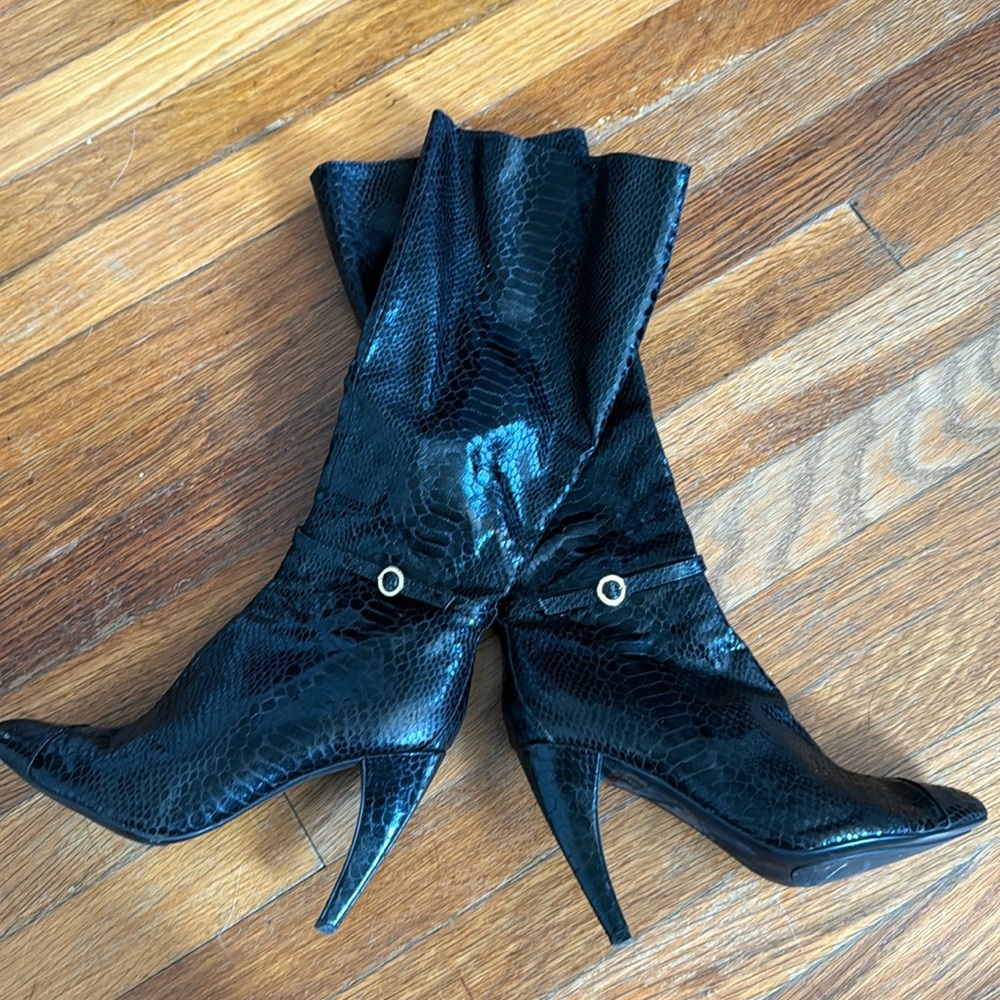 Sam Edelman Knee High Snakeskin Boots